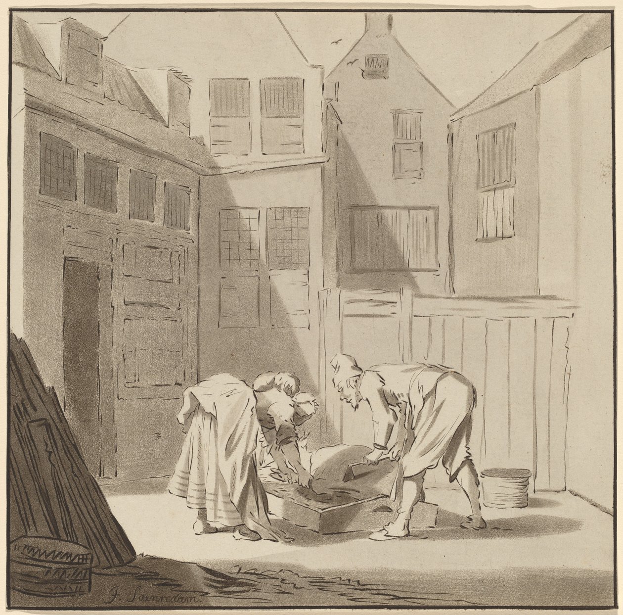Hog Slaughterers, 1778, publicerad 1787. av Bernhard Schreuder