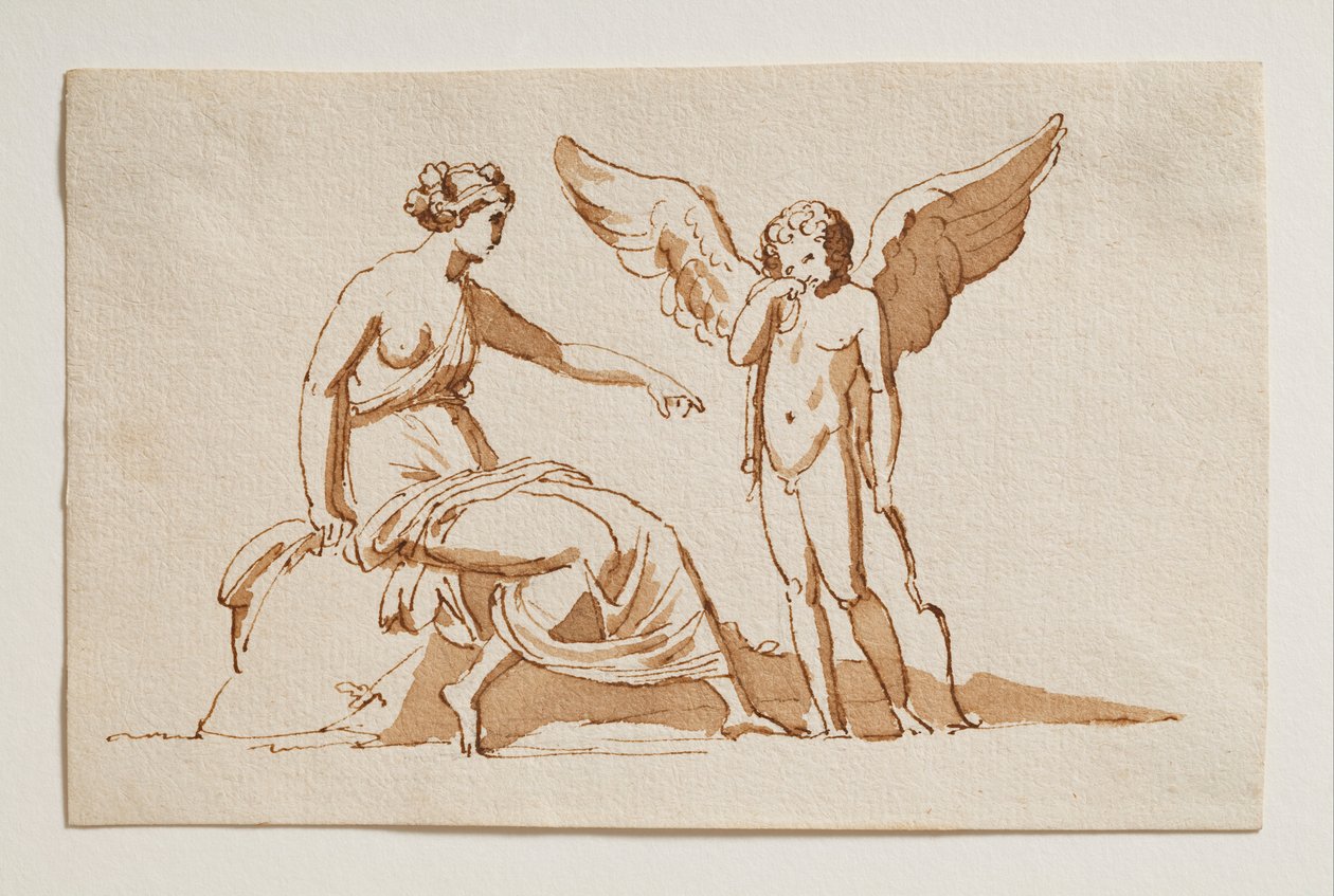 Amor som klagar på Venus av en bi -stick av Bertel Thorvaldsen