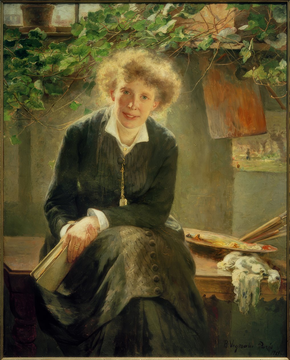 Porträtt av Jeanna Bauck av Bertha Wegmann