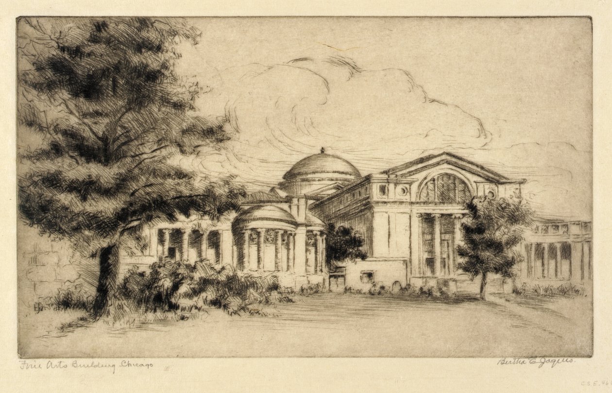 Fine Arts Building, Chicago (fasad, väst) av Bertha E. Jaques