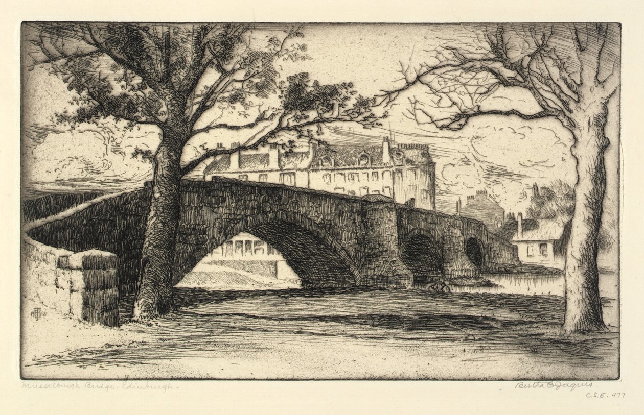 Musselburgh Bridge, Edinburgh av Bertha E. Jaques