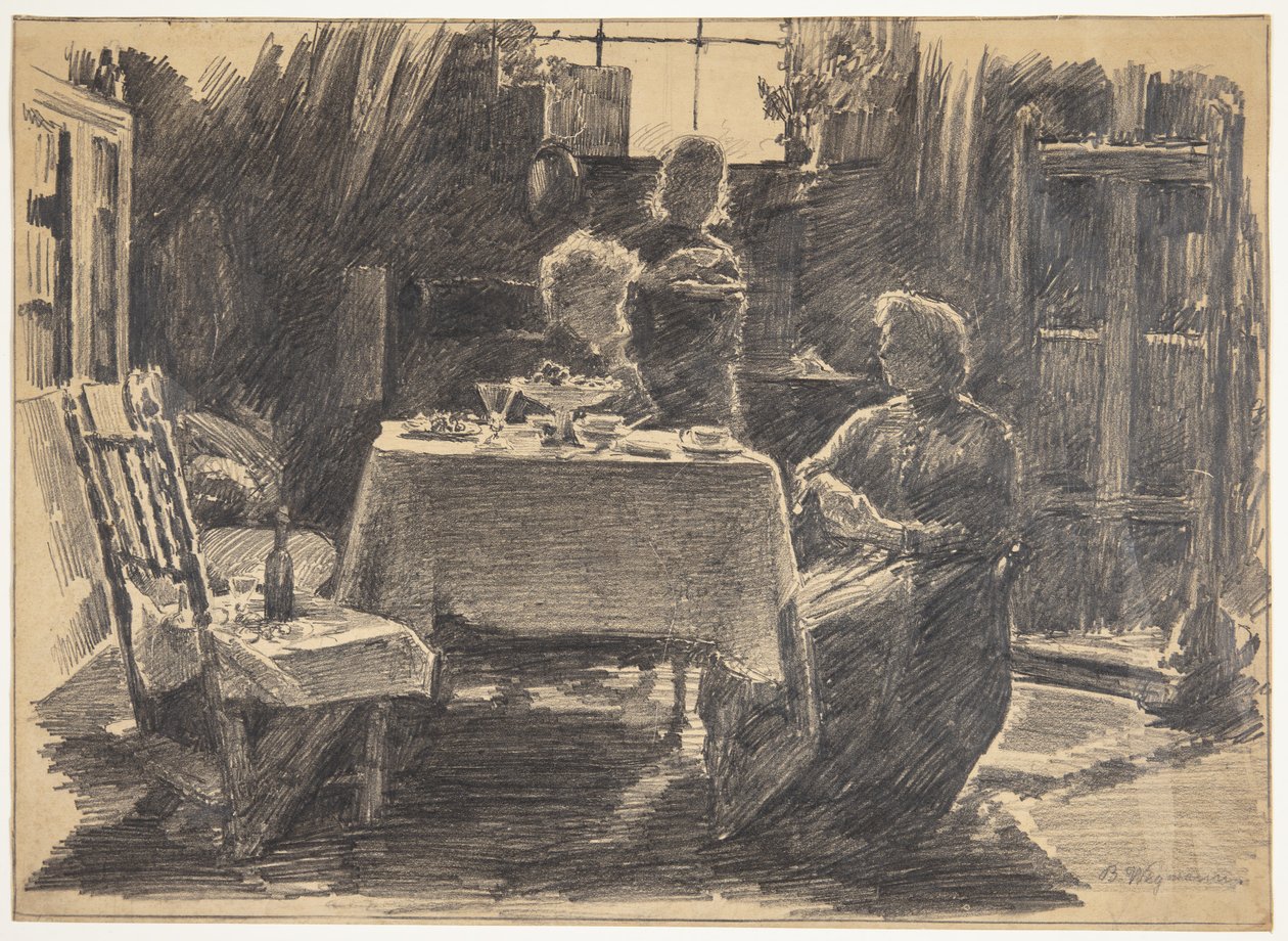 Afternoon tea i konstnärens ateljé av Bertha Wegmann