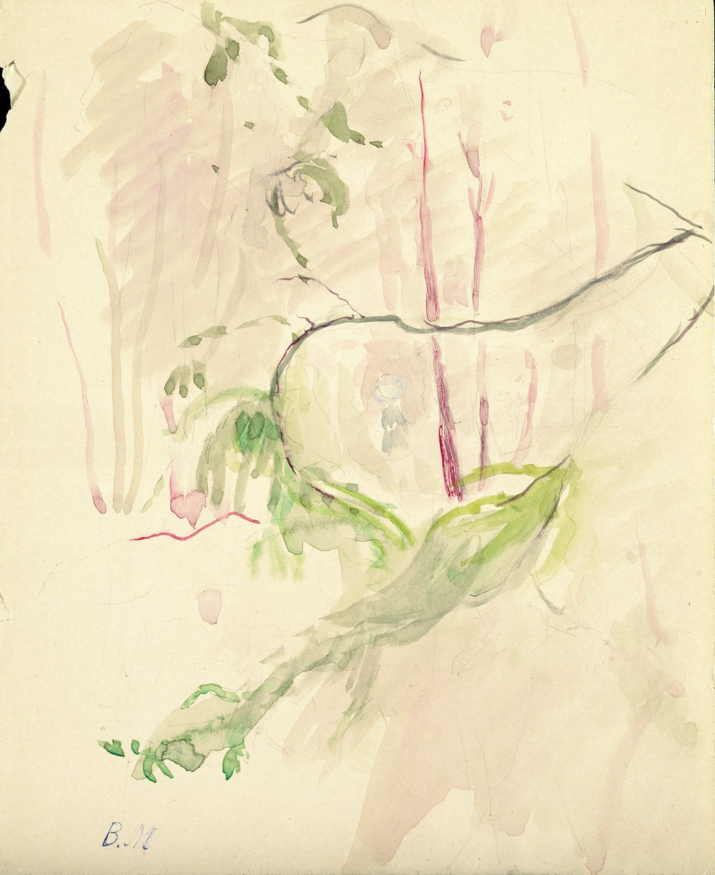 Trädgrenar, 1893 av Berthe Morisot