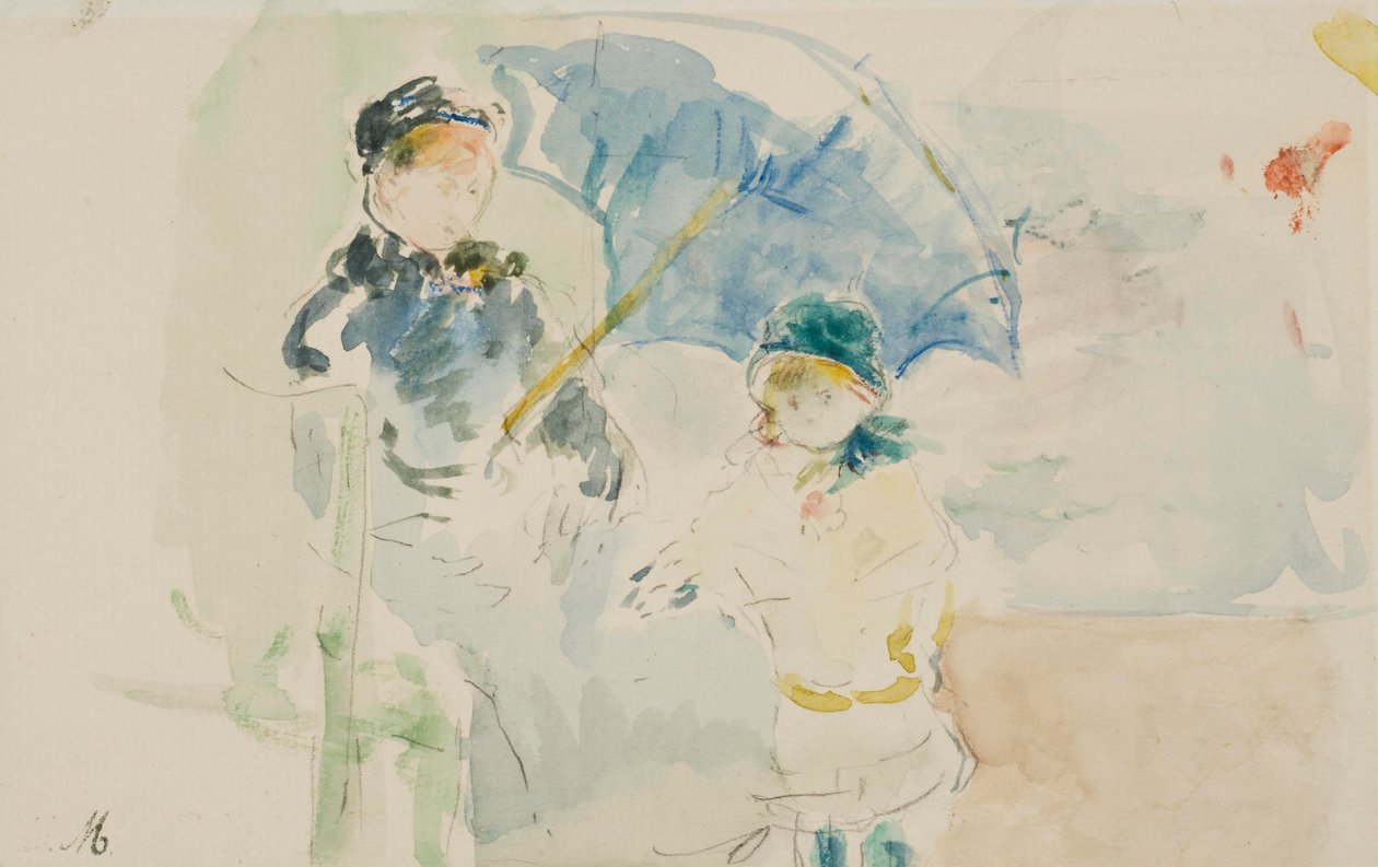 På stranden i Nice av Berthe Morisot