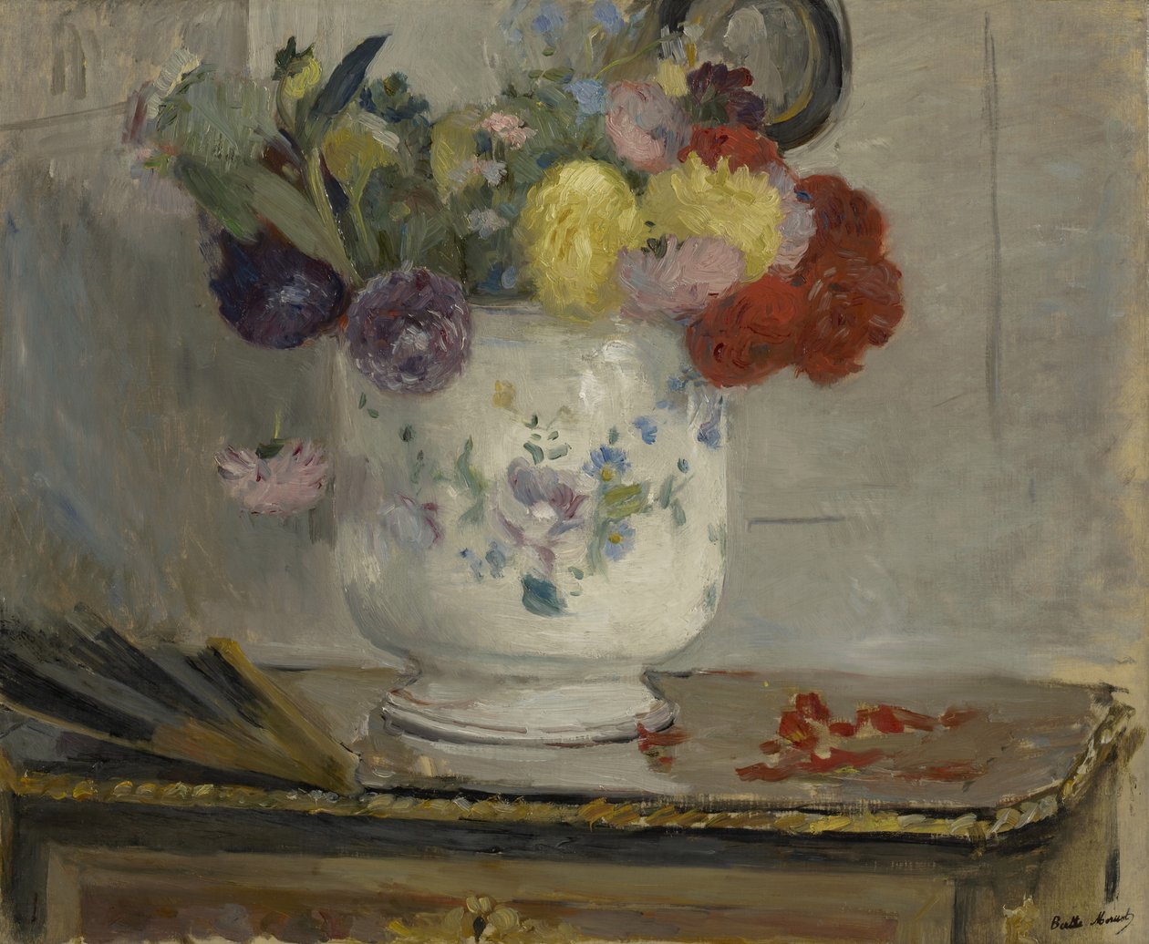 Dahlior, 1876 av Berthe Morisot
