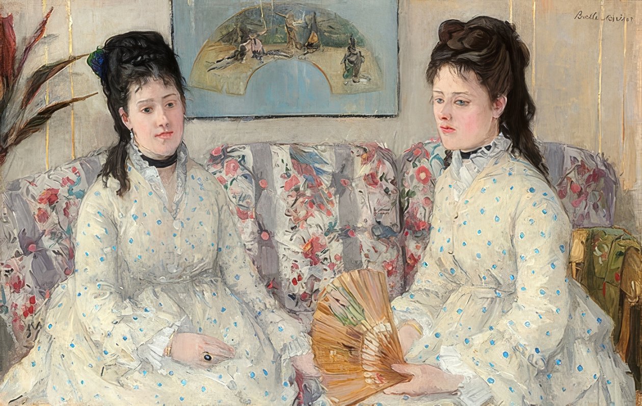Systrarna. 1869 av Berthe Morisot