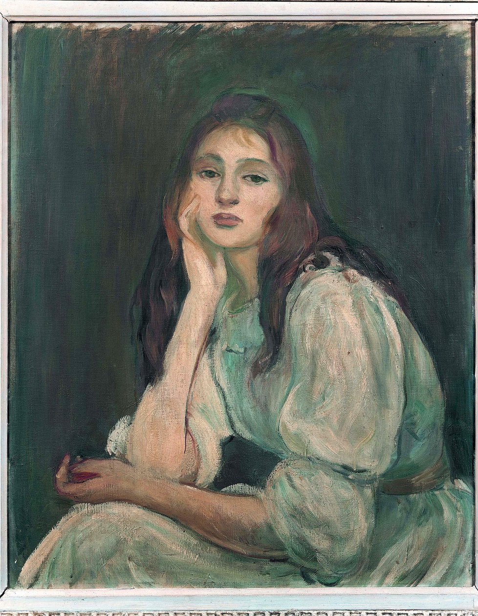 Julie Daydreaming, 1894 av Berthe Morisot