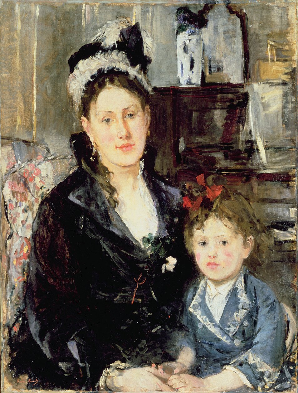 Mme Boursier och hennes dotter av Berthe Morisot