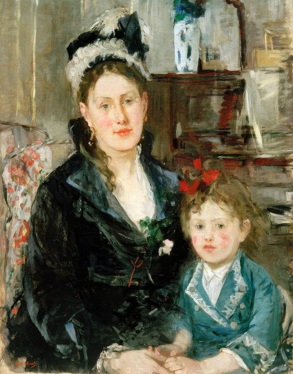Fru Boursier och hennes dotter av Berthe Morisot
