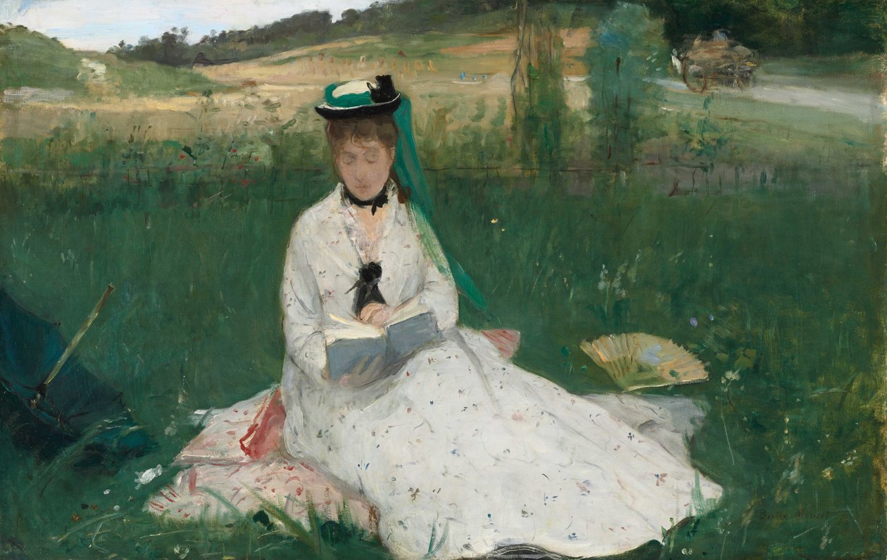 Läsning, 1873 av Berthe Morisot