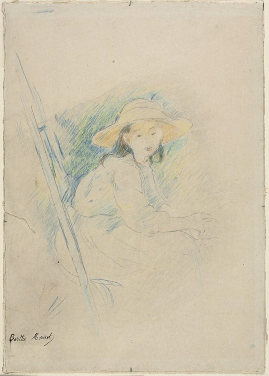 Sittande tjej (Julie Manet) av Berthe Morisot