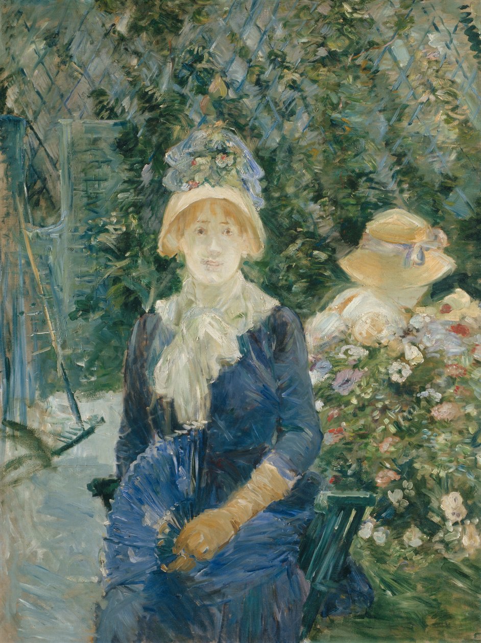 Kvinna i en trädgård av Berthe Morisot