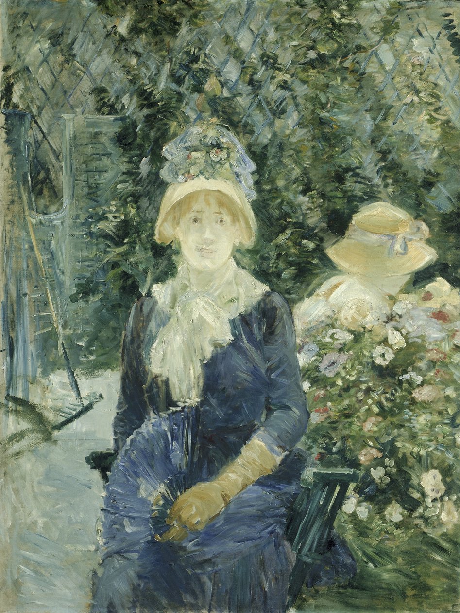 Kvinna i en trädgård av Berthe Morisot
