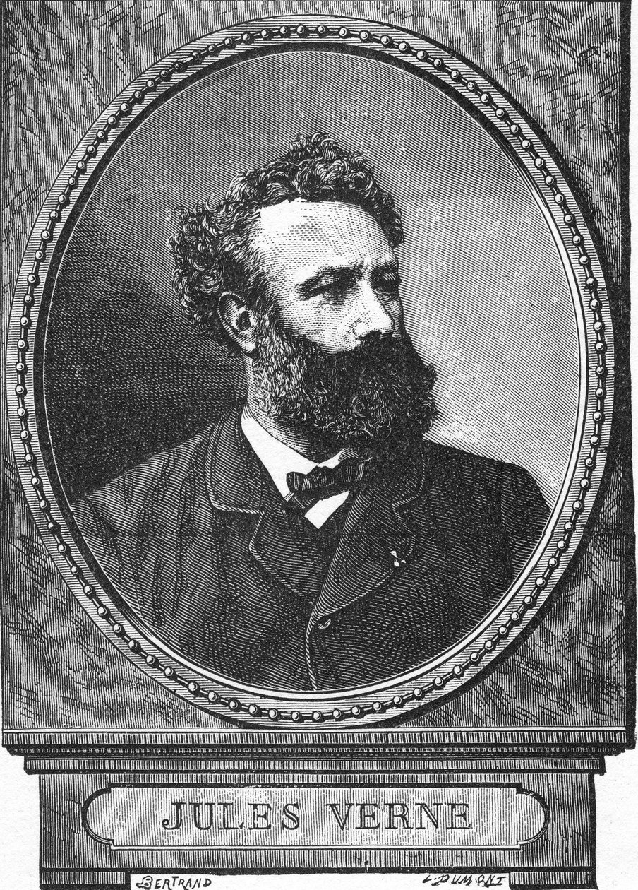 Jules Verne, samtida porträtt av Auguste Bertrand