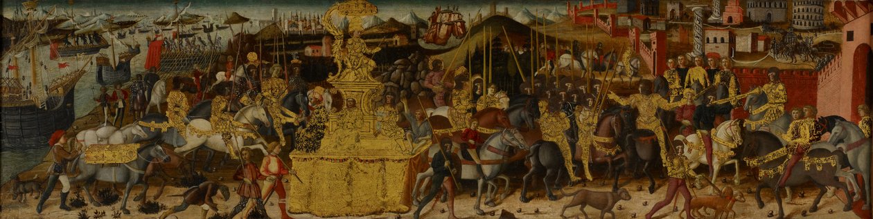 The Triumph of Scipio Africanus, c.1460 (tempera på tyg monterad på panel) (se även 488154) av Biagio di Antonio