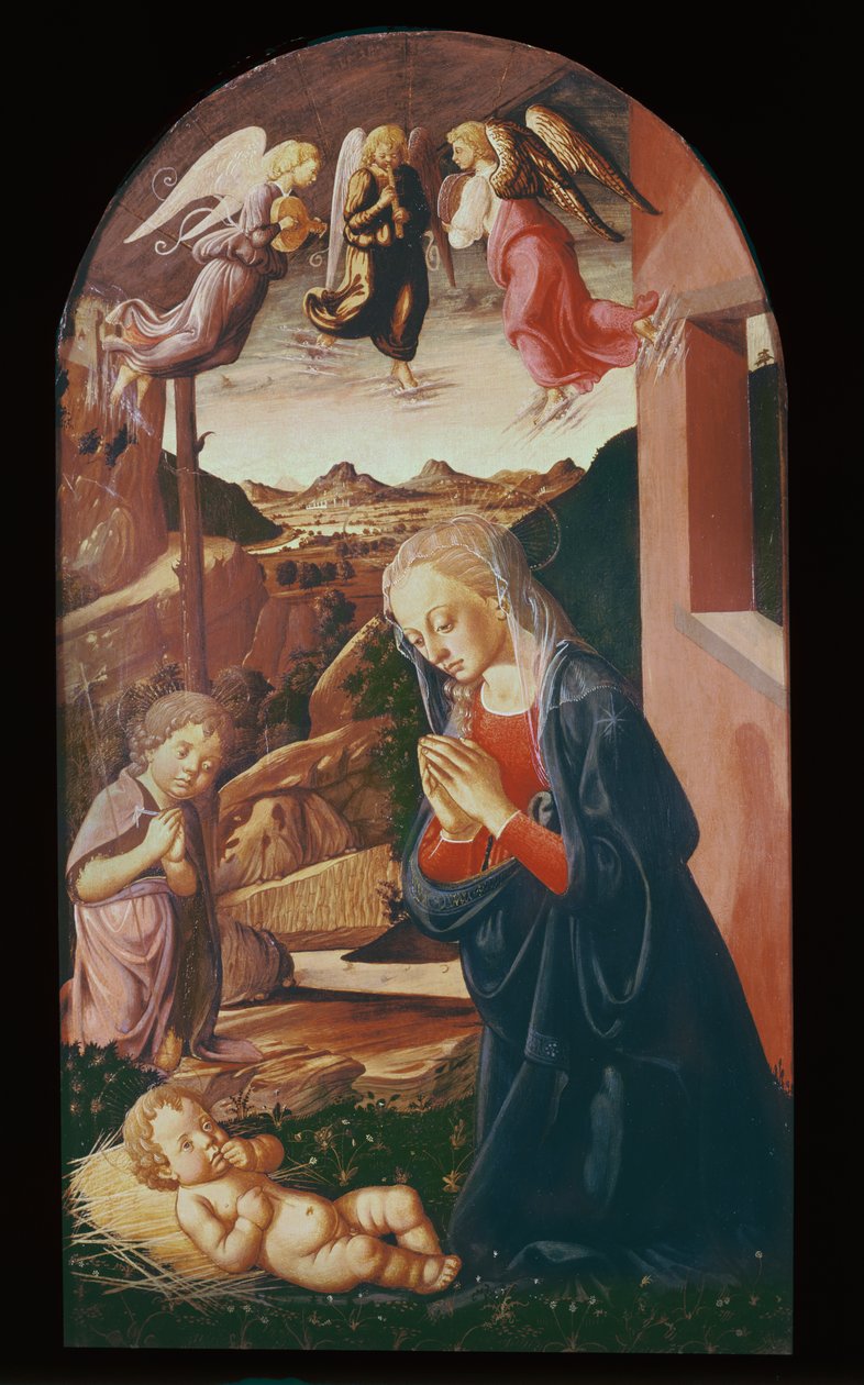 Madonna och barn (panel) av Biagio di Antonio