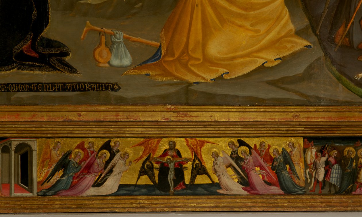 Detalj från Nativity (tempera på trä) av Bicci di Lorenzo