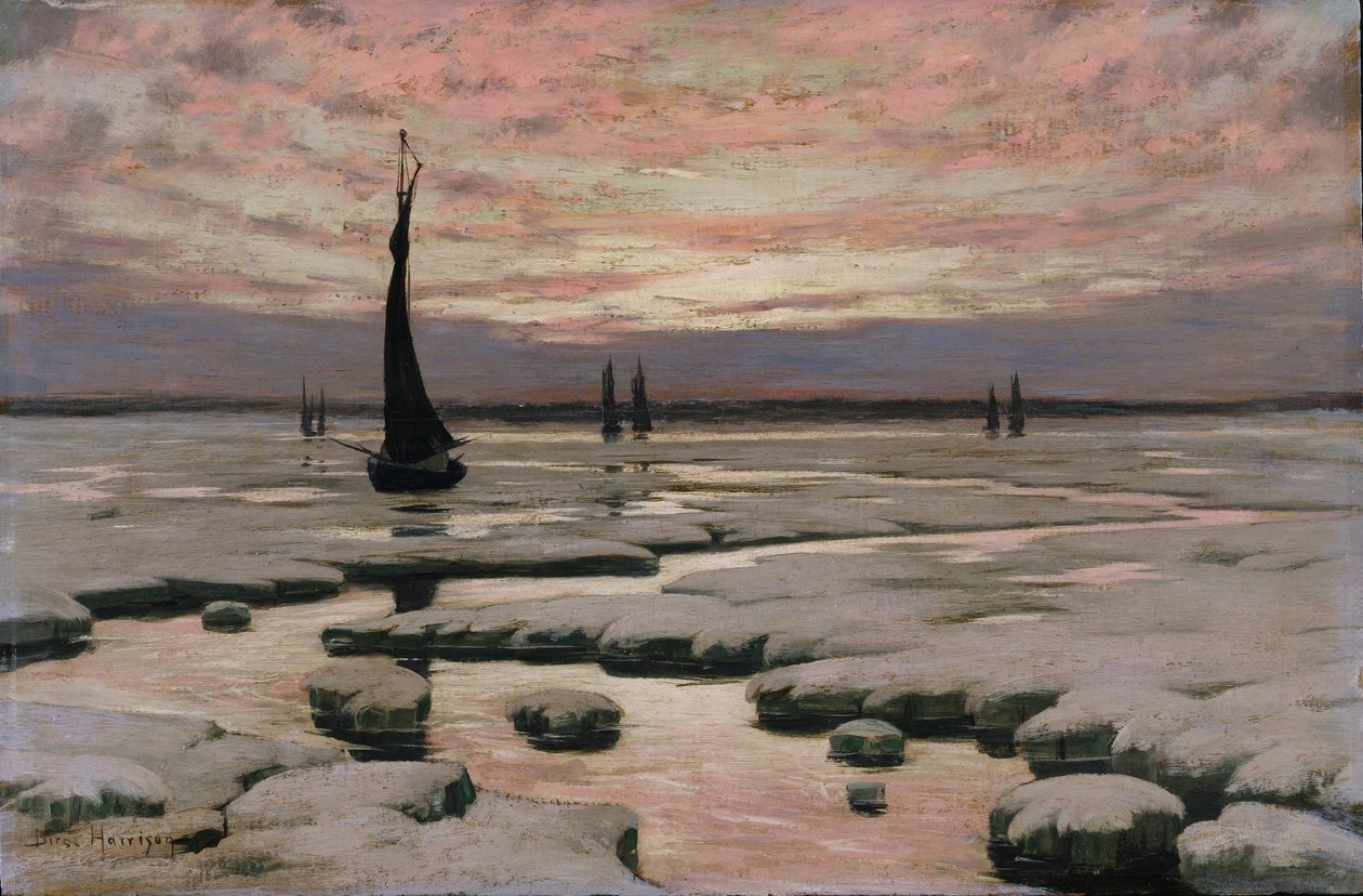 Vintersolnedgång av Birge Harrison