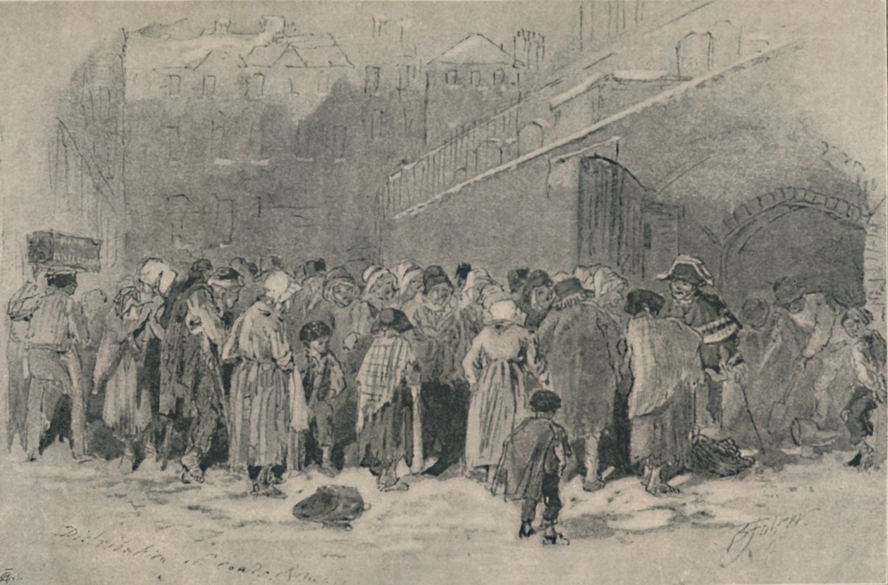 The Distribution of Coals, mitten av slutet av 1800-talet. av Birket Foster