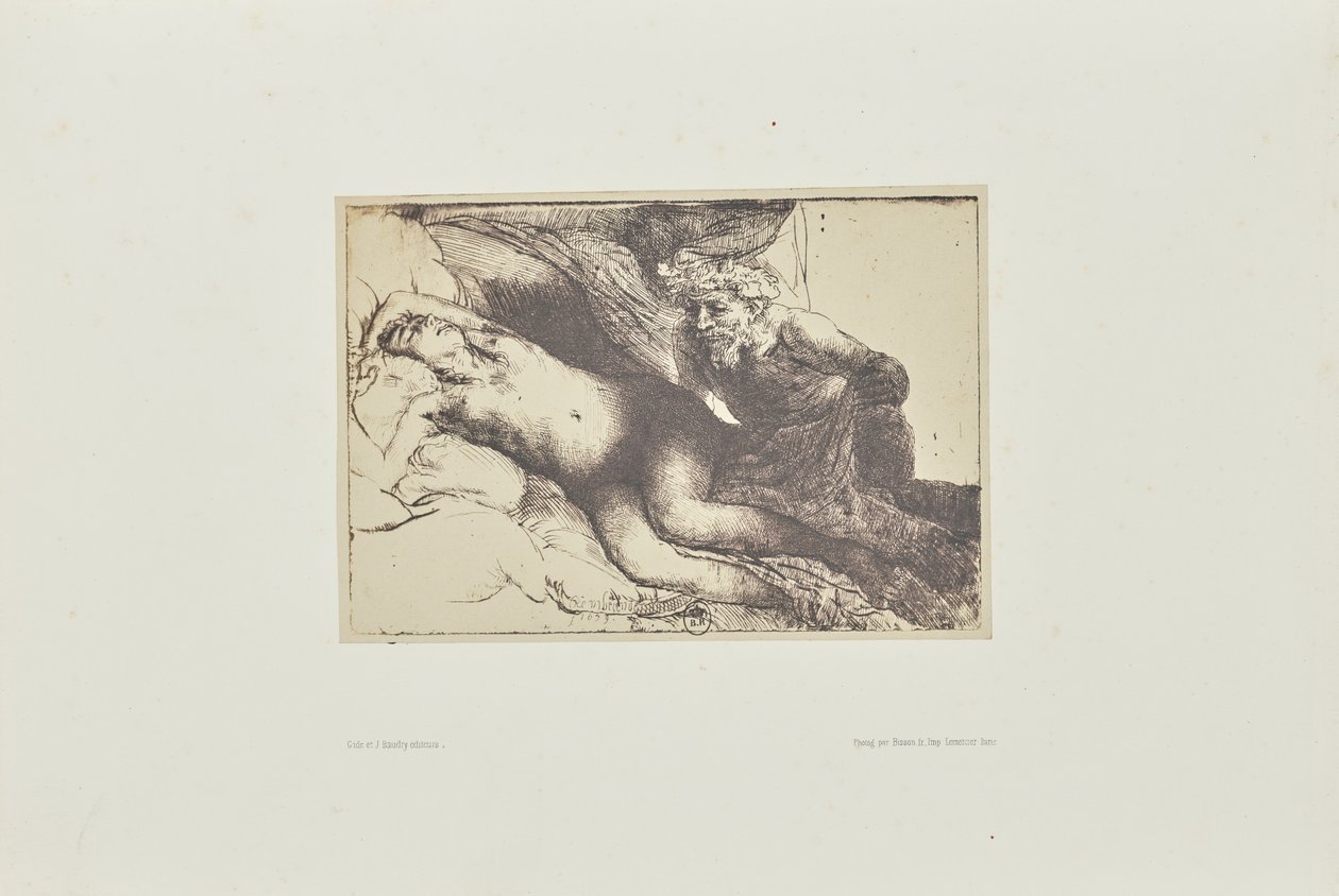 [Jupiter och Antiope: den större plattan] av Bisson Frères