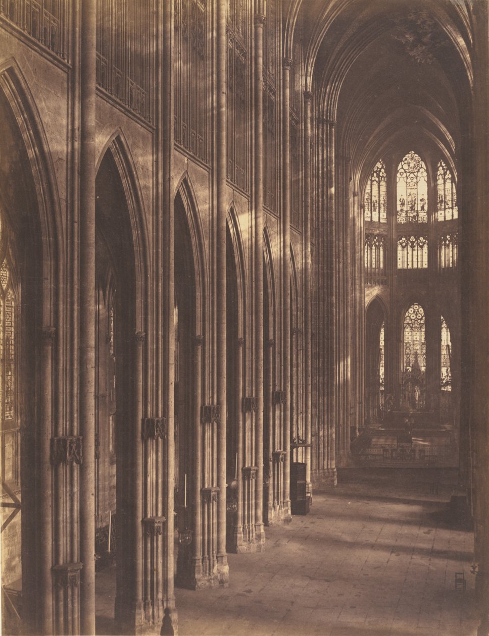 Rouen, inuti kyrkan Saint-Ouen av Bisson Frères
