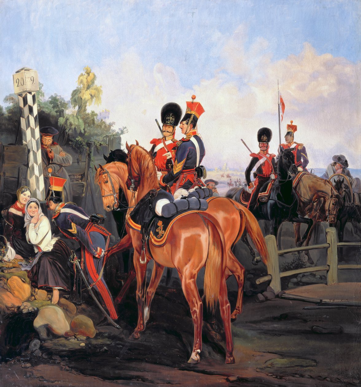 Vid Mile Stone, 1859 av Bogdan Willewalde