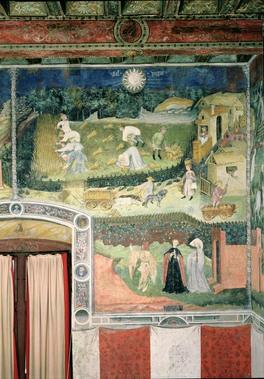 Augusti månad, c.1400 av Bohemian School