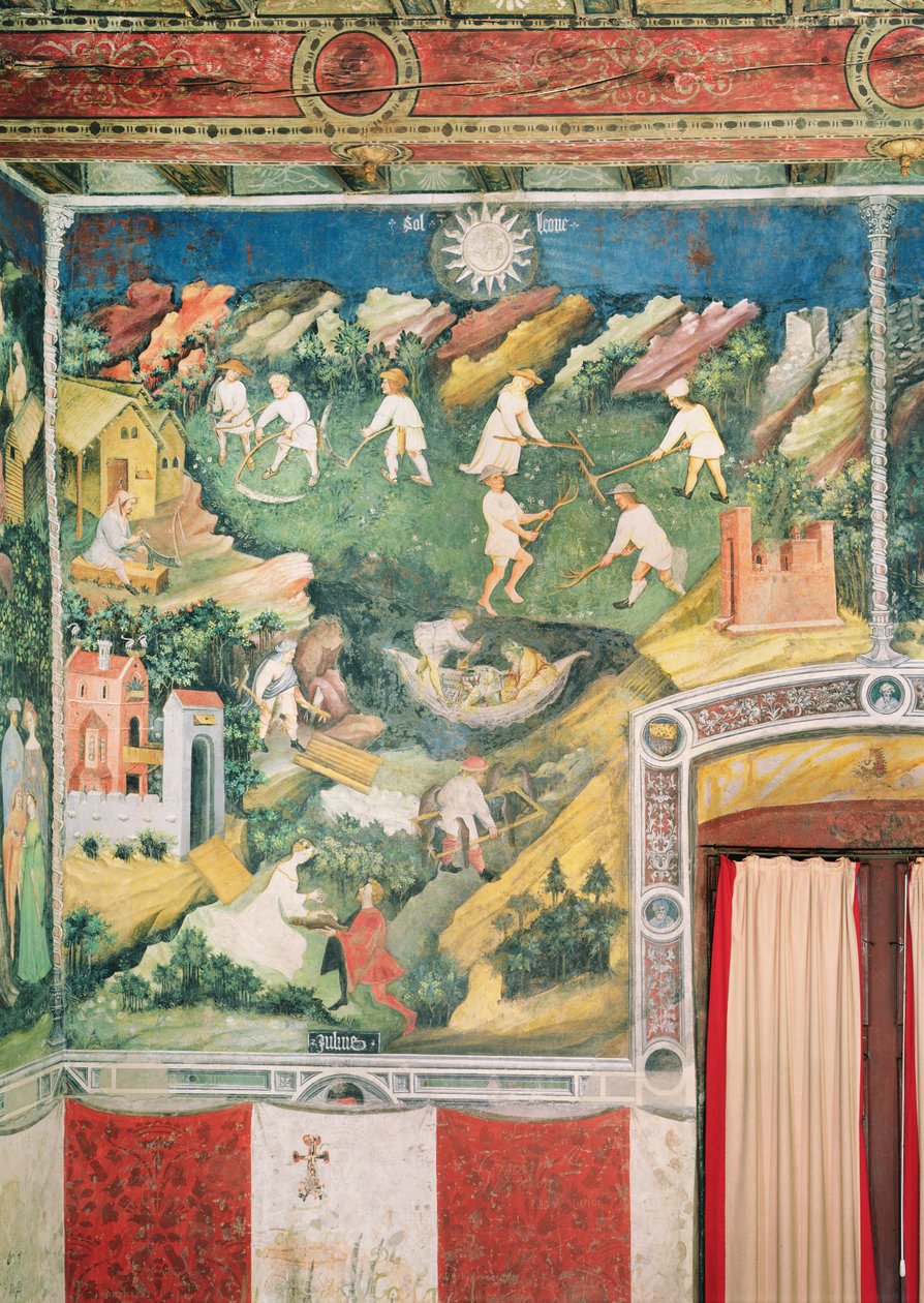 Juli månad, c.1400 av Bohemian School