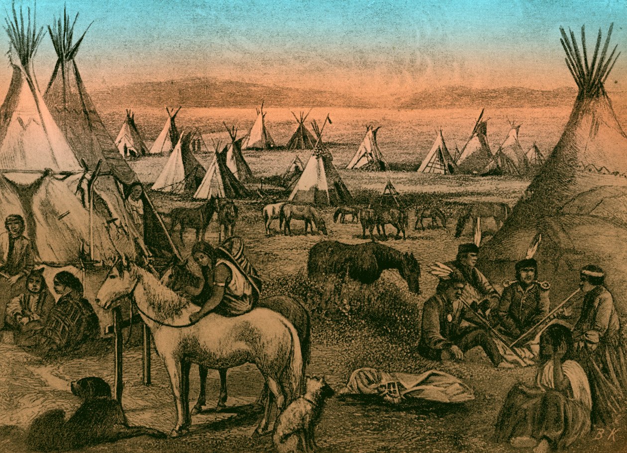 Navajo indiskt läger av Bohuslav Kroupa