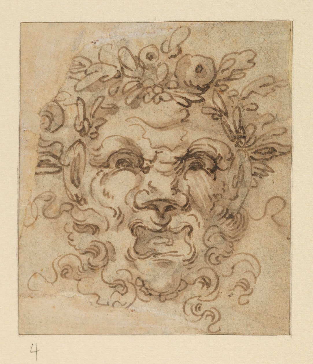 Grotesk mask, 1600-tal av Bolognese School