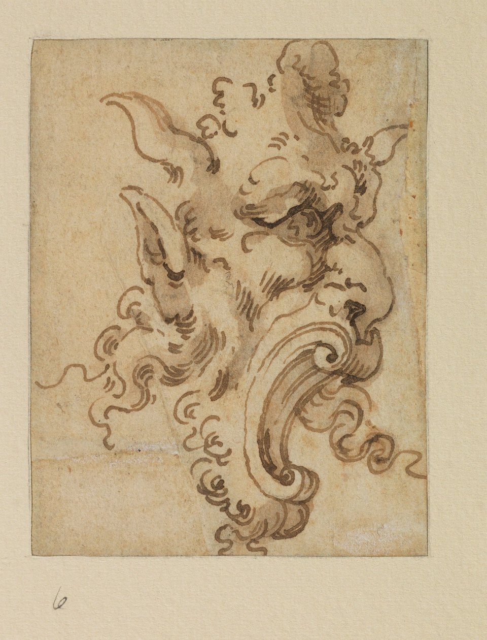 Grotesk mask, 1600-tal av Bolognese School