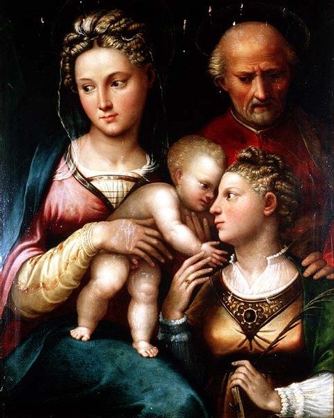 St. Catherines mystiska äktenskap av Bolognese School