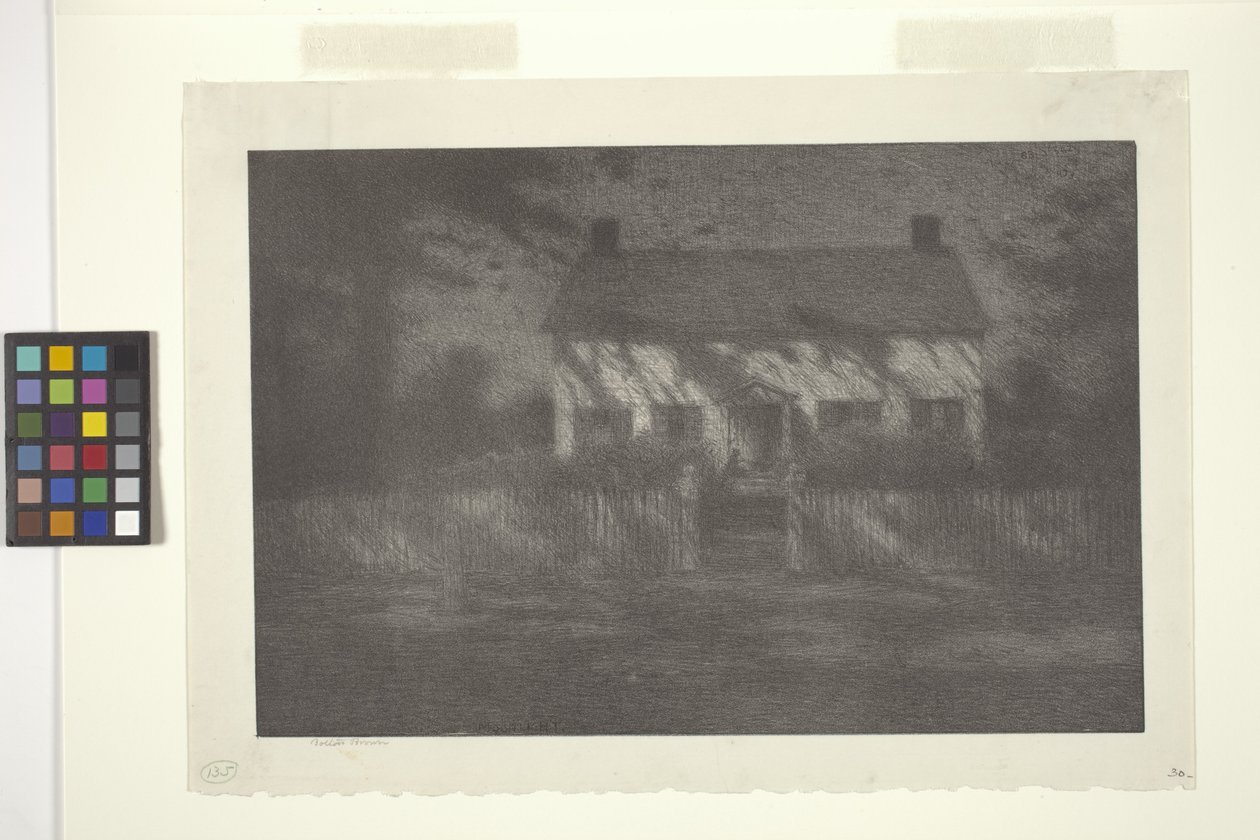 Moonlight (bläck på papper) av Bolton Coit Brown
