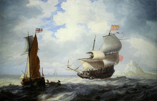 A Marine (olja på duk) av Bonaventura Peeters