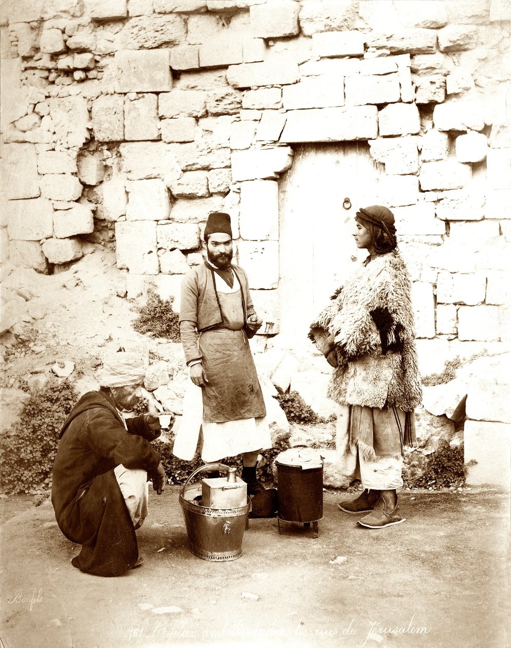 Kaffesäljare i Jerusalem, ca 1867-81 av Bonfils Studio
