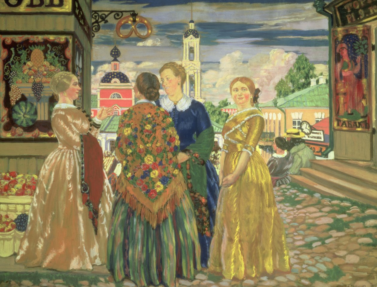 Handelskvinnor av Boris Mikhailovich Kustodiev