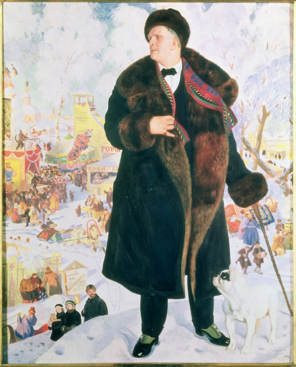 Porträtt av Feodor Shaljapin, 1922 av Boris Mikhailovich Kustodiev