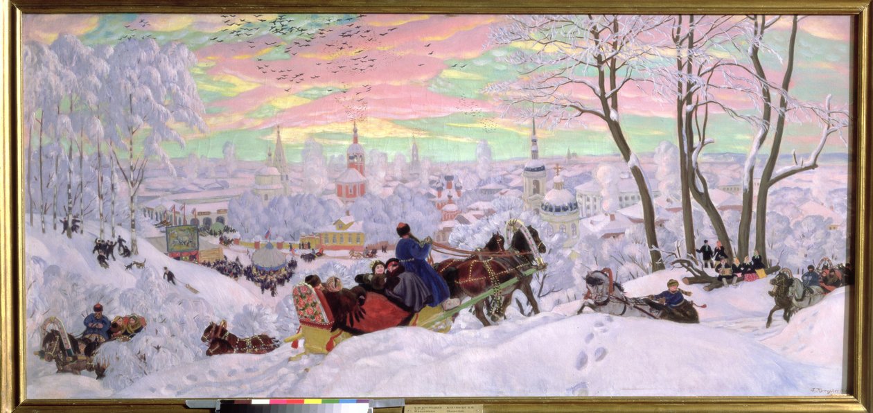 Fastelav, 1916 av Boris Mikhailovich Kustodiev