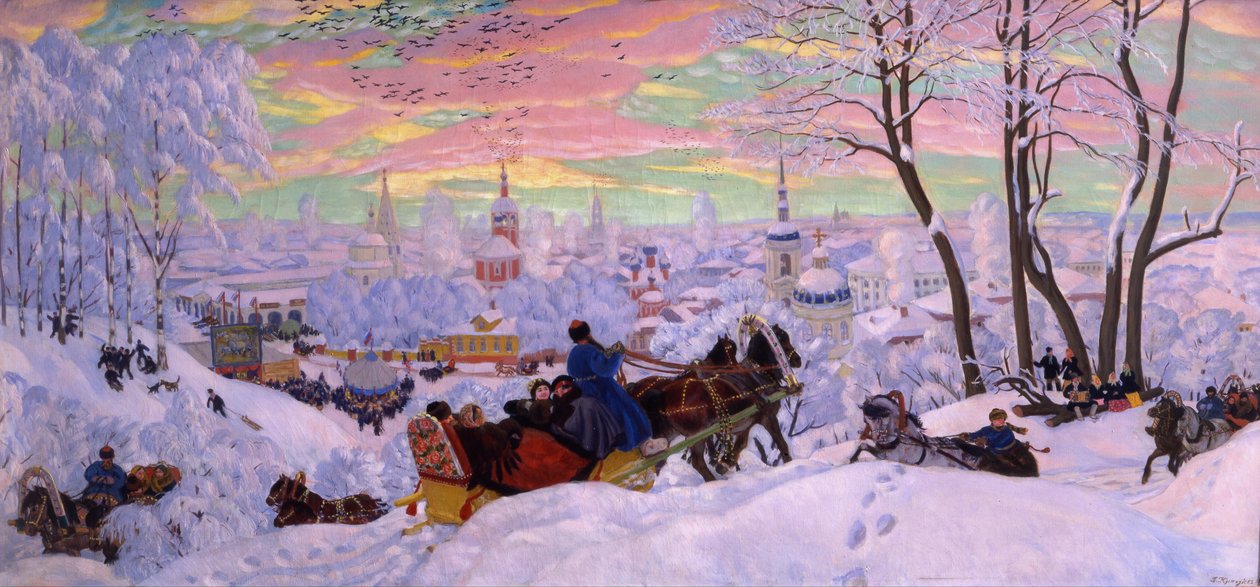 Shrovetide av Boris Mikhailovich Kustodiev