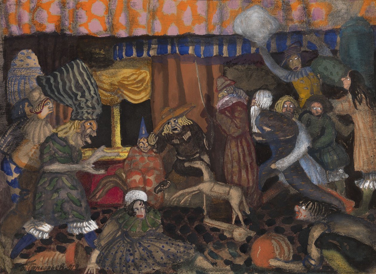 Barnmaskerad, 1912 av Boris Dmitrievich Grigoriev