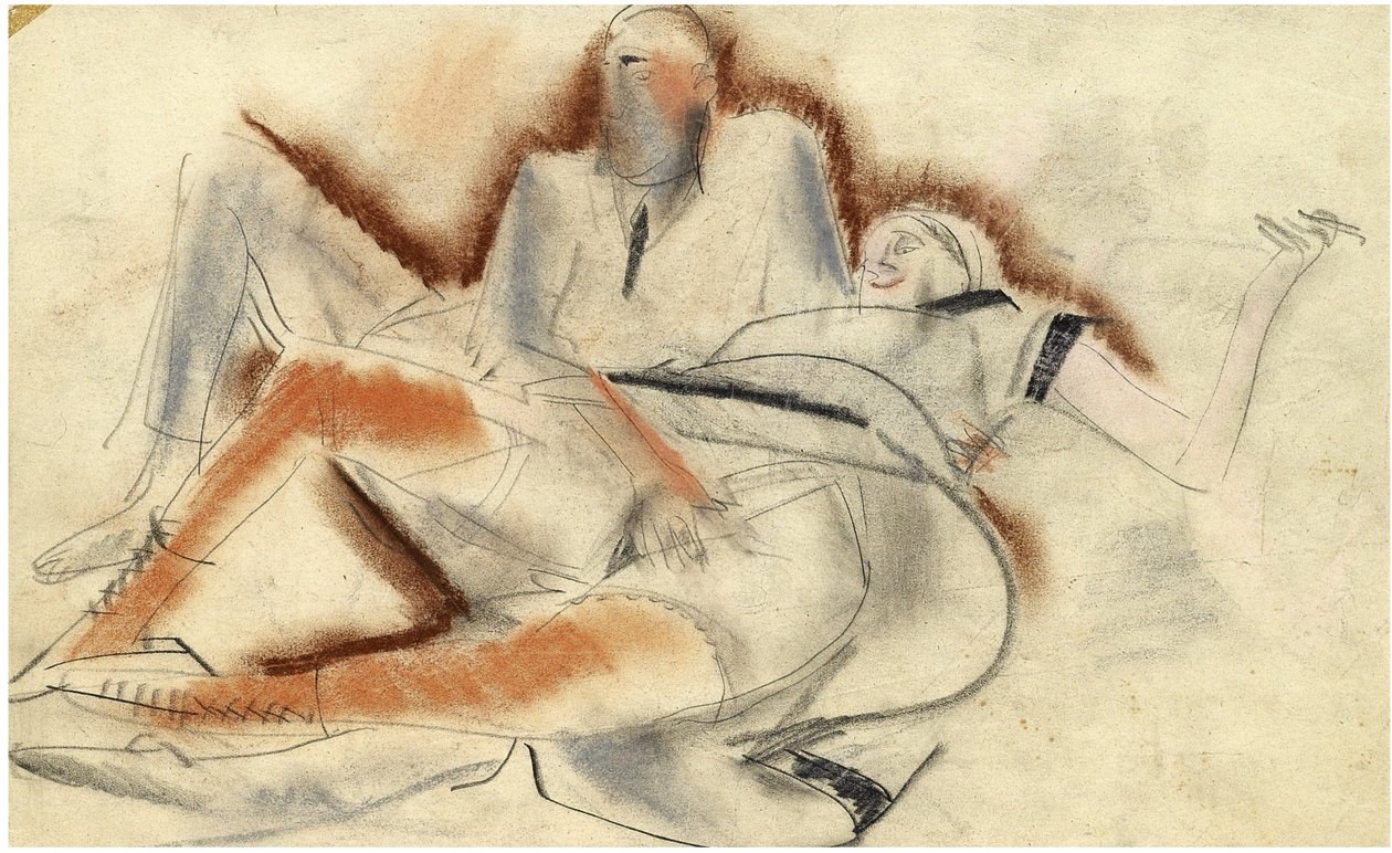 Erotisk teckning av Boris Dmitrievich Grigoriev