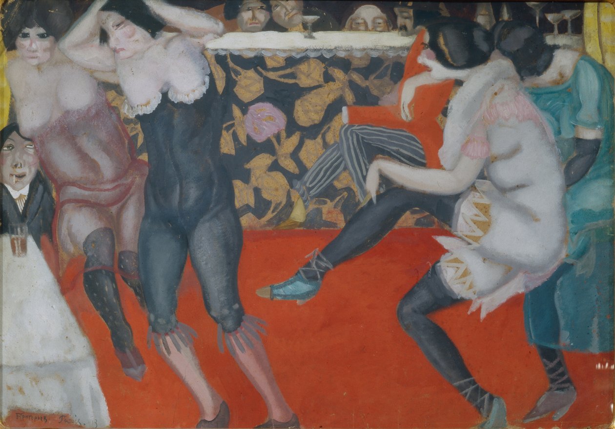 I kabarén, 1913 av Boris Dmitrievich Grigoriev