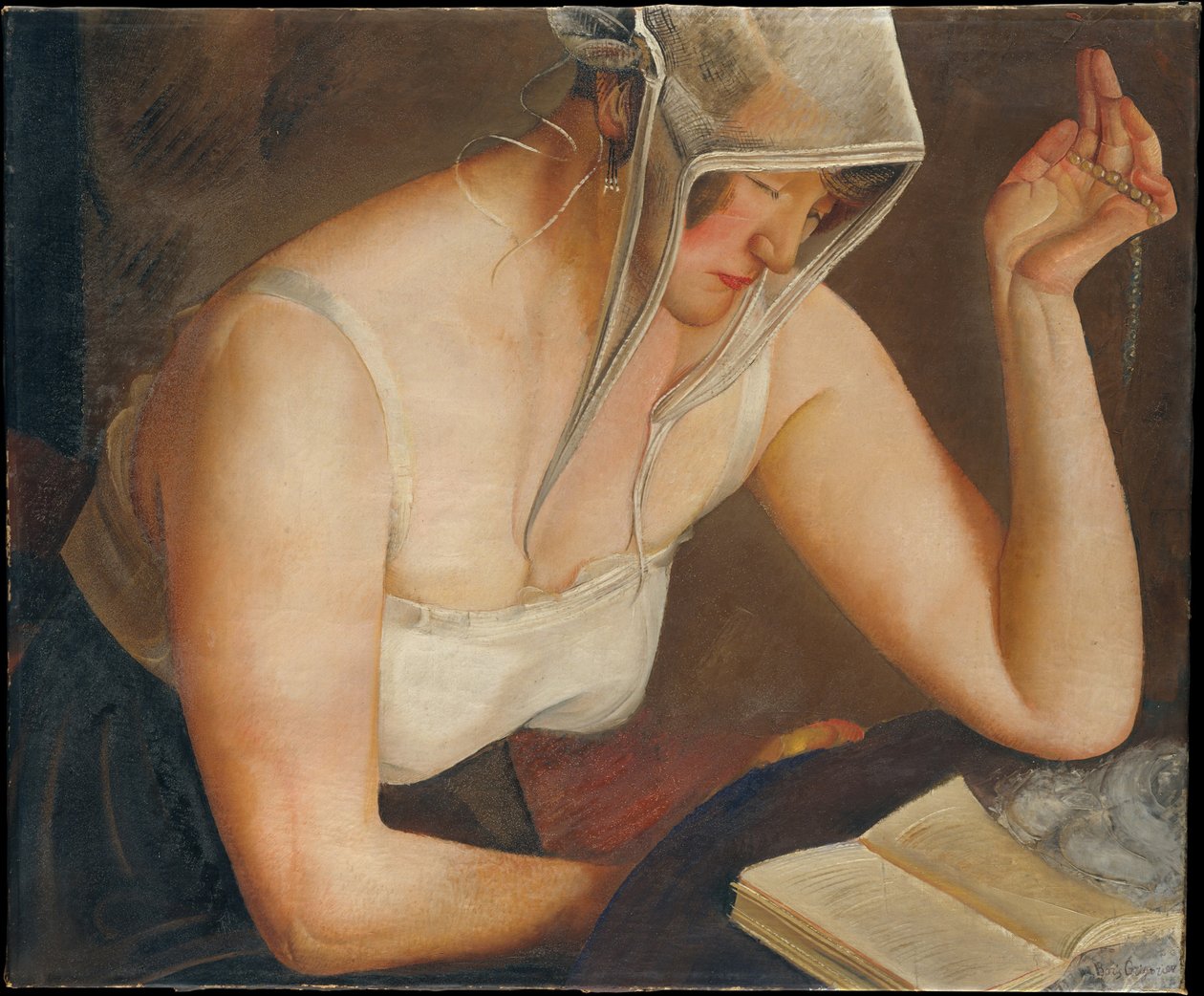 Kvinna som läser, c. 1922 av Boris Dmitrievich Grigoriev