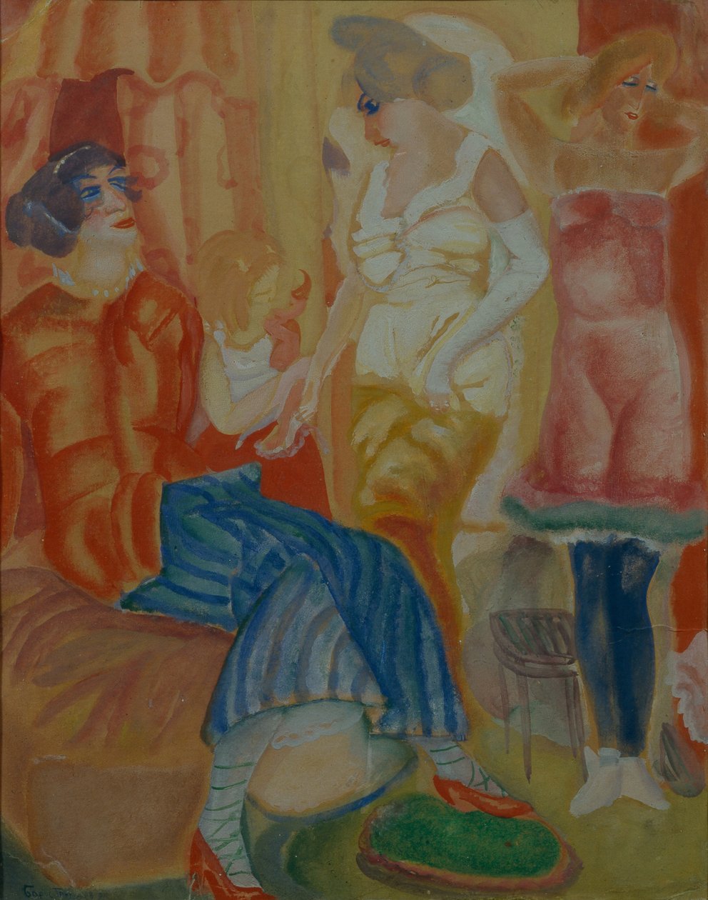 Kvinnor, 1916 av Boris Dmitrievich Grigoriev
