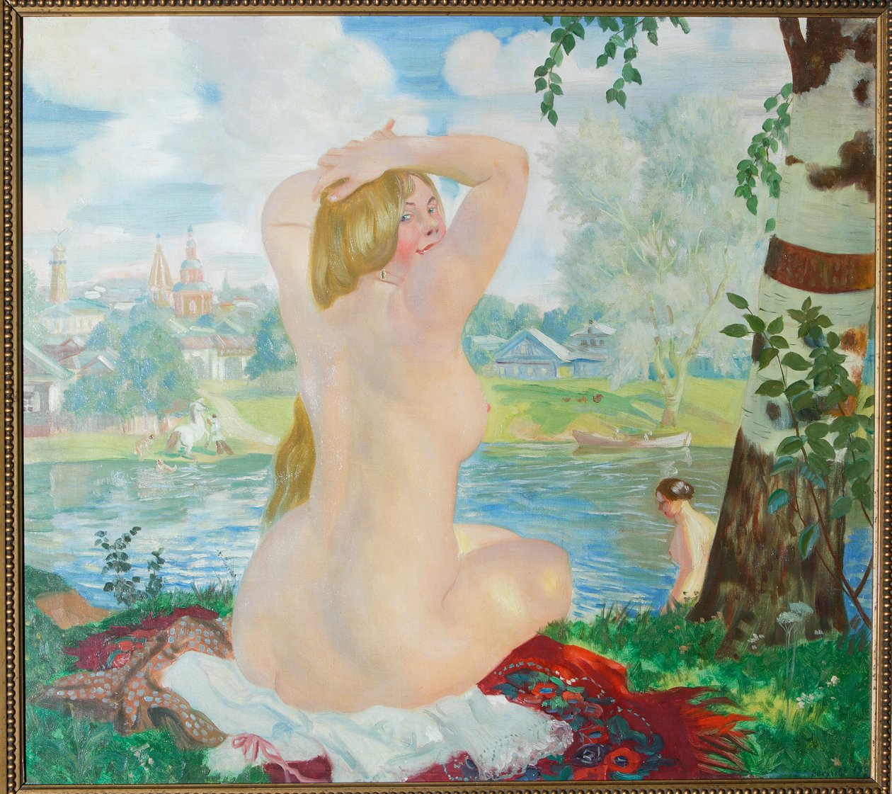 En badare, 1921 av Boris Mikhailovich Kustodiev