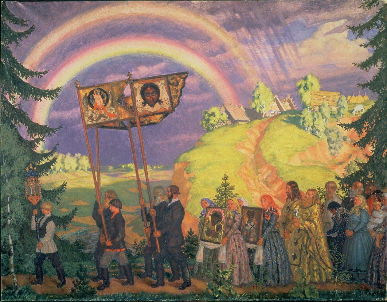 Påskprocession av Boris Mikhailovich Kustodiev