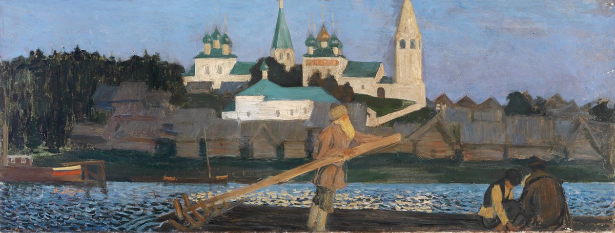 På Volga, 1906 av Boris Mikhailovich Kustodiev
