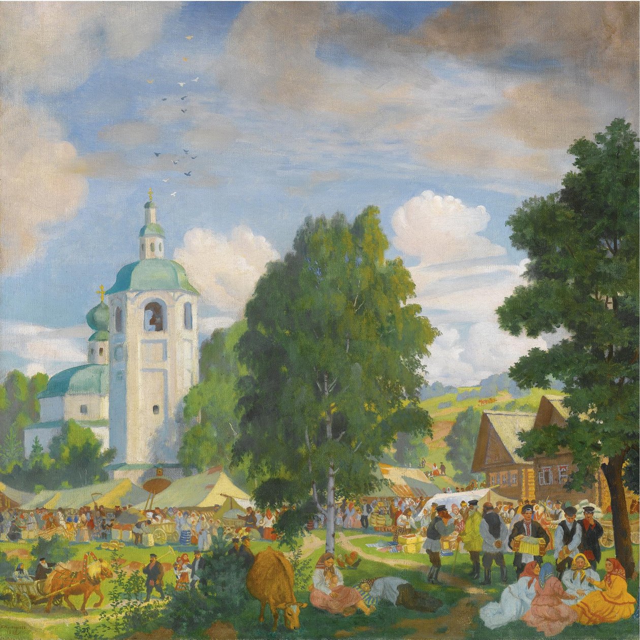 Bymässan, 1920 av Boris Mikhailovich Kustodiev