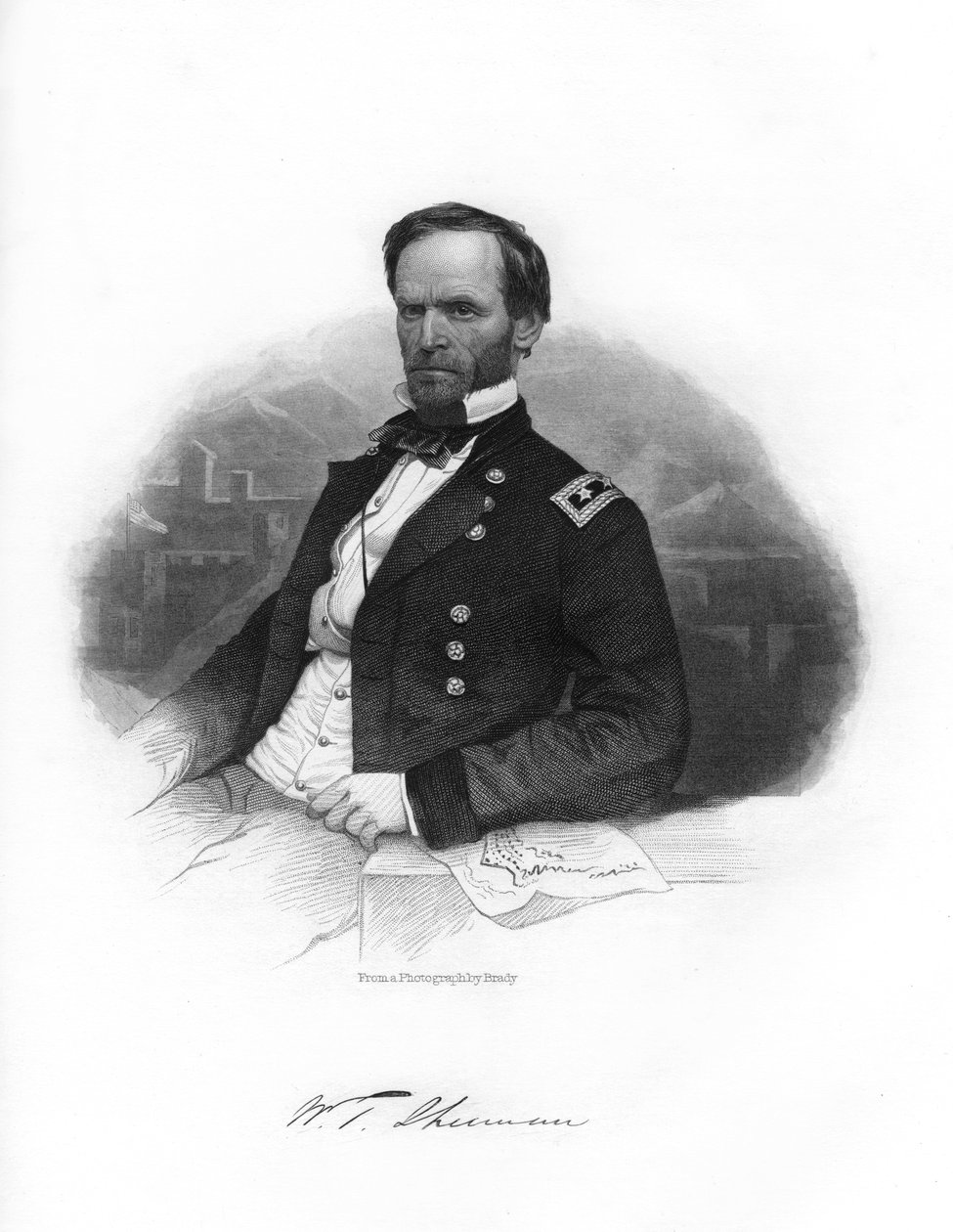 William Tecumseh Sherman, förbundsgeneral, 1862-1867. av Brady
