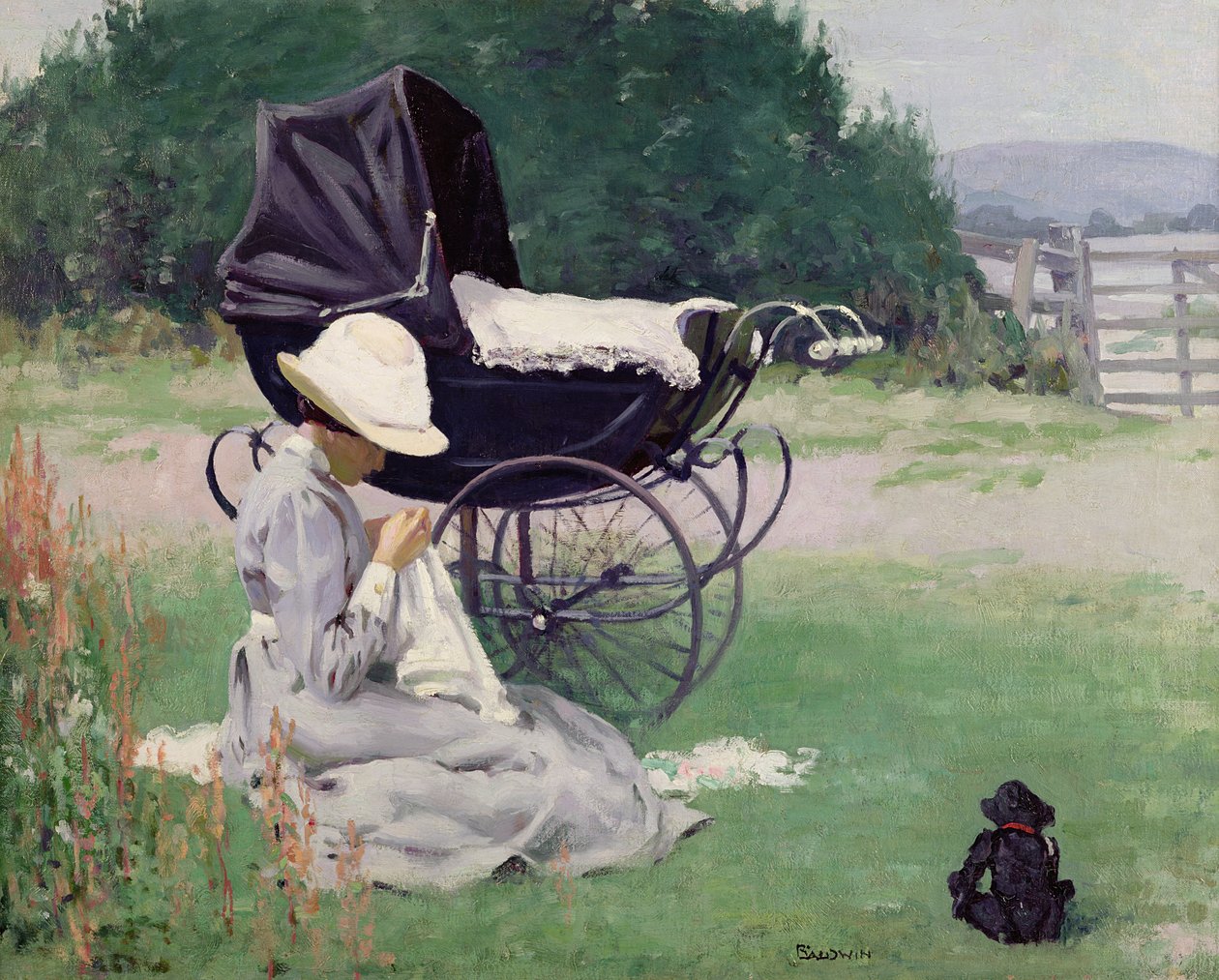 Sömnad i solen, 1913 av Brake Baldwin